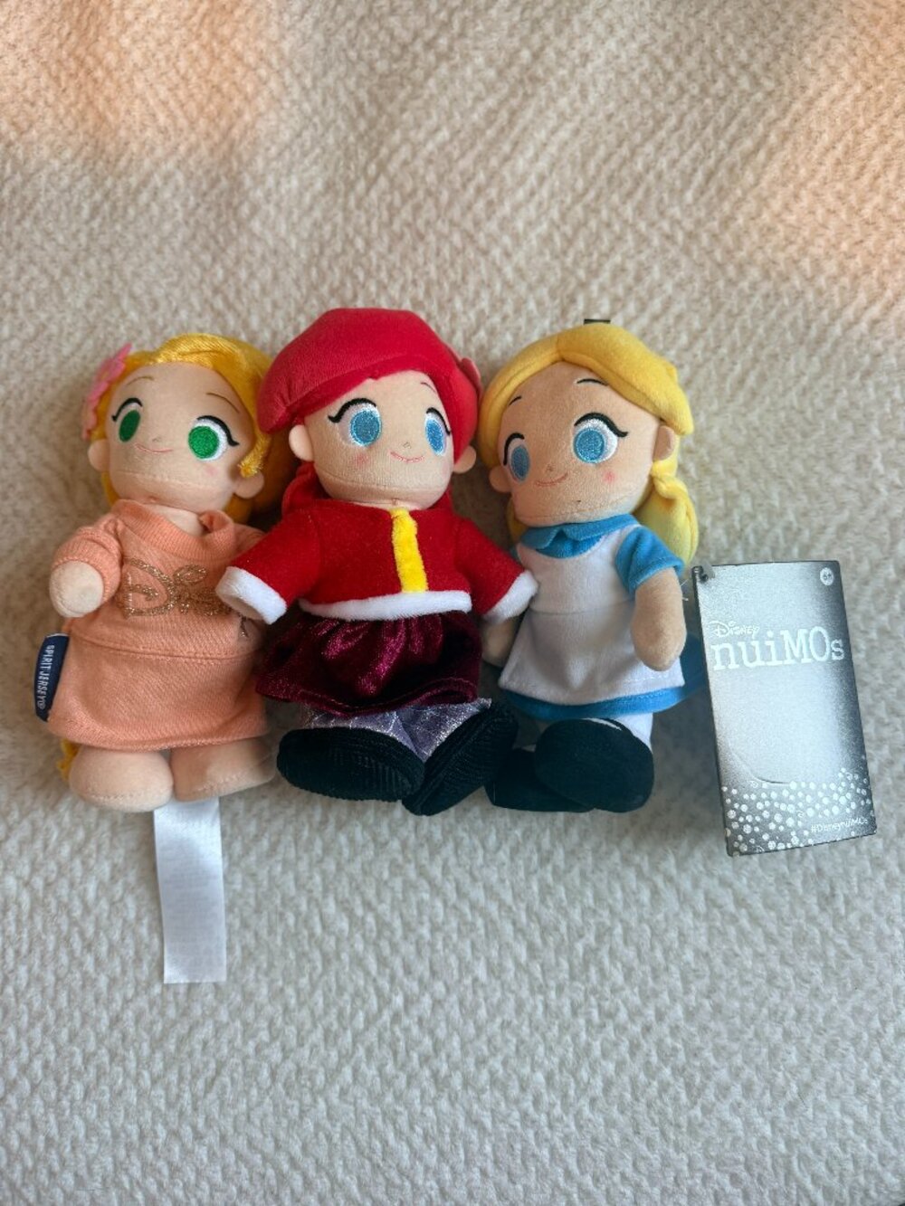 Disney Parks Retired nuiMOs Princess Plush Bundle Ariel Rapunzel Alice
